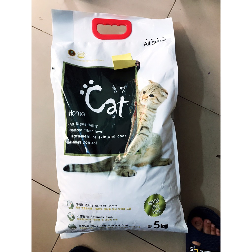 thức ăn home cat 1kg túi zip bạc