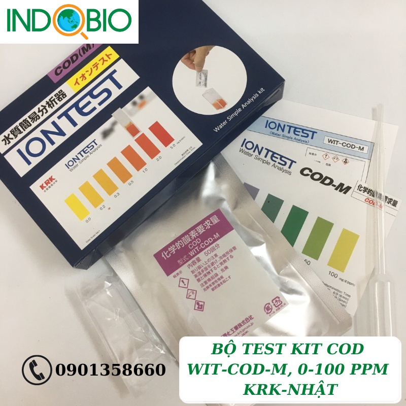 [HÀNG CÓ SẴN] BỘ TEST KIT COD WIT-COD-M, 0-100 PPM KRK-NHẬT [KÈM COA]