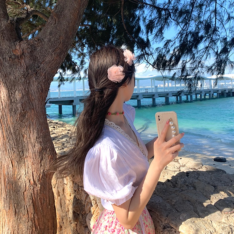 Kẹp Tóc Hình Hoa Màu Hồng Xinh Xắn Thời Trang Cho Nữ