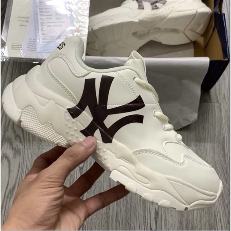 Giày SNEAKER_MLB Chunky NY, logo đen classic, full túi, box + bill
