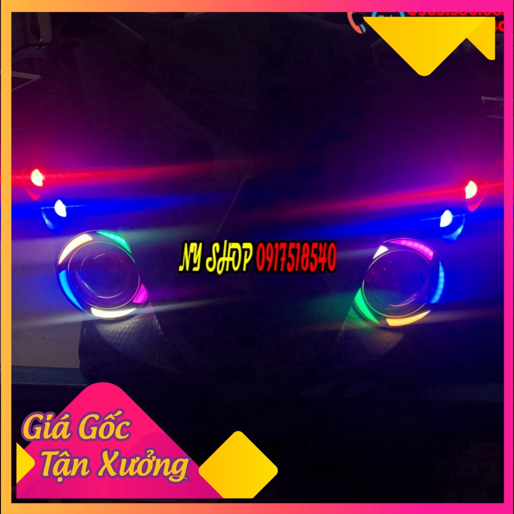 BỘ ĐÈN MẮT CÚ 7 MÀU - WINNER 150 (1 BỘ GỒM KHUÔN + 2 BÓNG U7 + 4 LED CÚC ÁO). (Ảnh Sp thật)