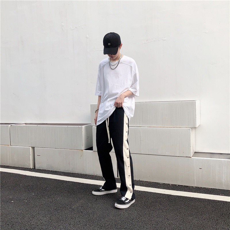 Quần Dài Nam Ống Rộng Thời Trang Âu Mỹ Cá Tính