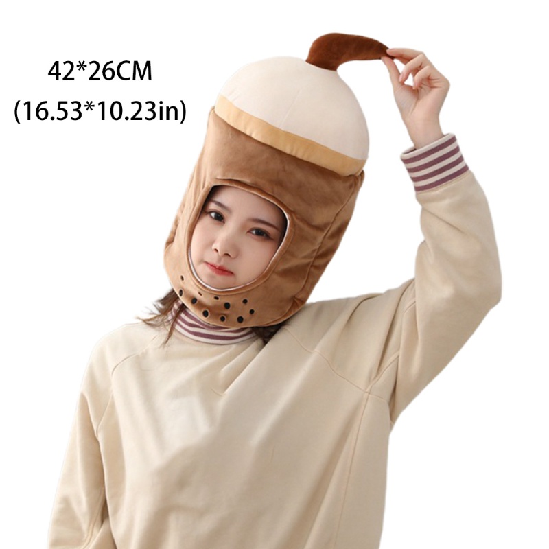 Mũ Nhồi Bông Giữ Ấm Tai Hình Bình Sữa Hoạt Hình Vui Nhộn Dùng Làm Đạo Cụ Chụp Ảnh