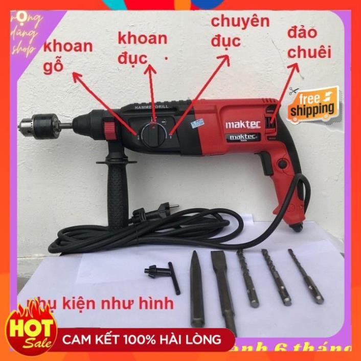 [Hàng Tốt] Máy khoan bê tông MAKTEC 26 công suất 800W kèm bộ phụ kiện