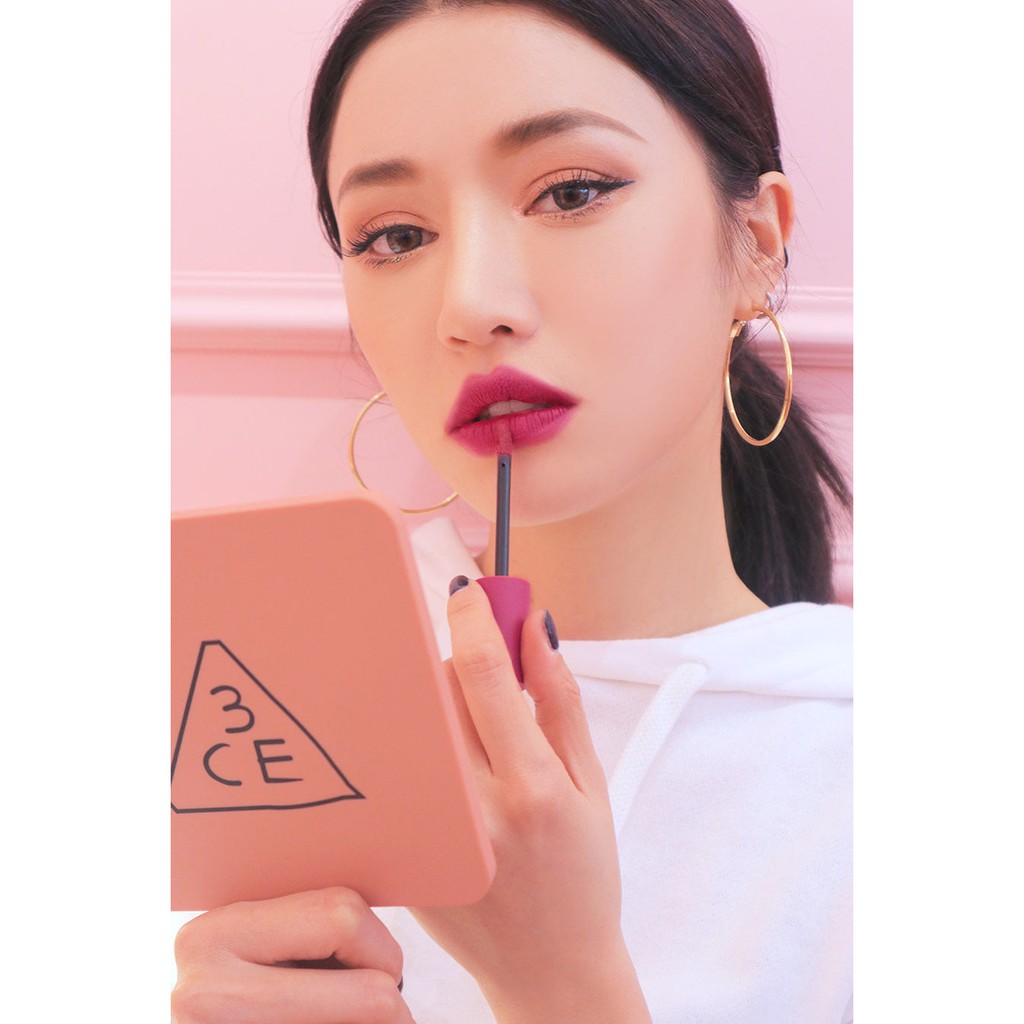 Son kem 3ce soft lip lacquer màu tím lạnh