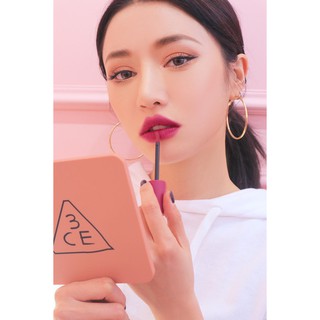 Son kem 3ce soft lip lacquer màu tím lạnh