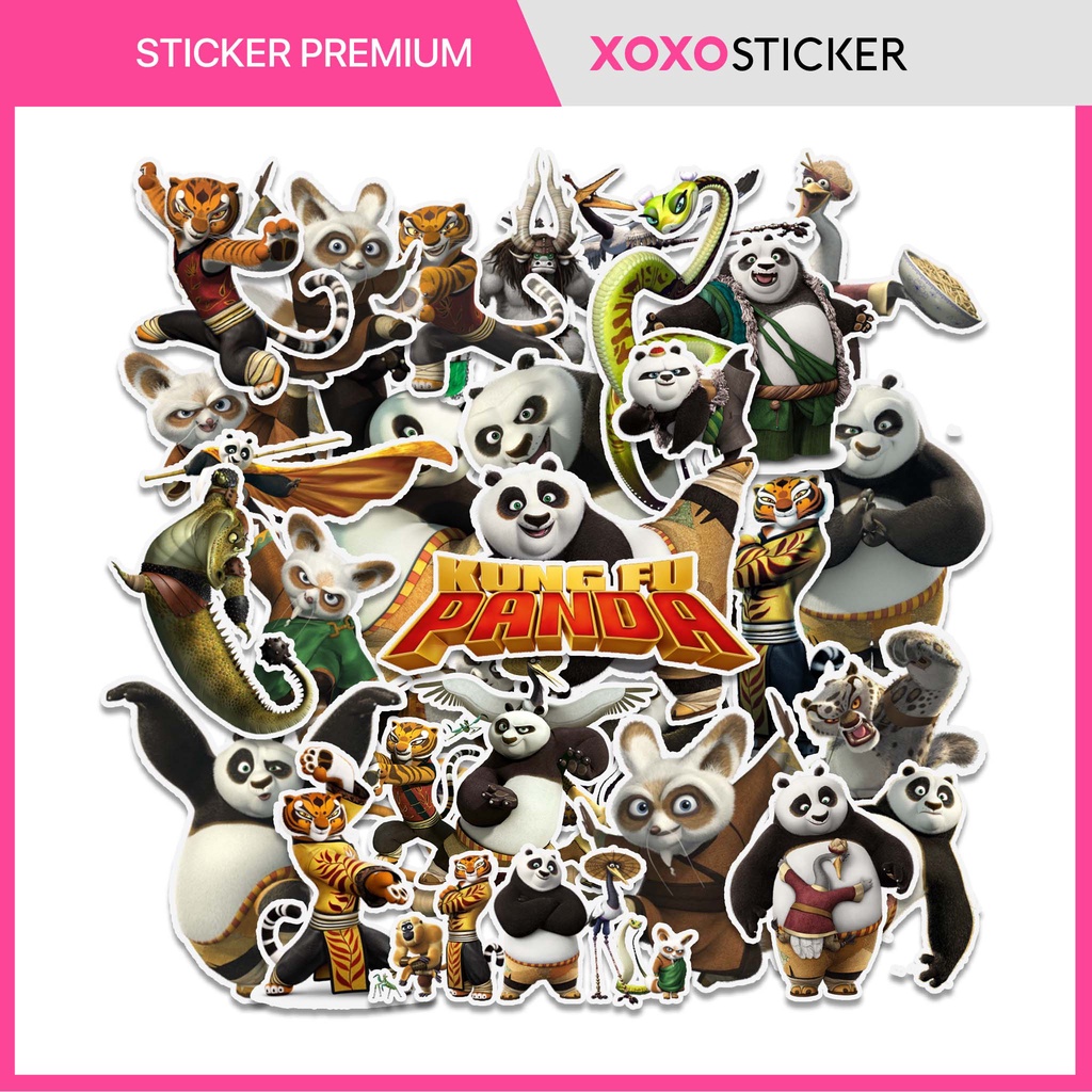 Sticker Kungfu Panda Chống Nước - Sticker Dán Laptop, Điện Thoại, Đàn Guitar, Mũ Bảo Hiểm, Vali