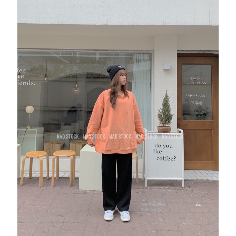 ? Áo sweater trơn basic 💚 Áo thun dài tay | BigBuy360 - bigbuy360.vn