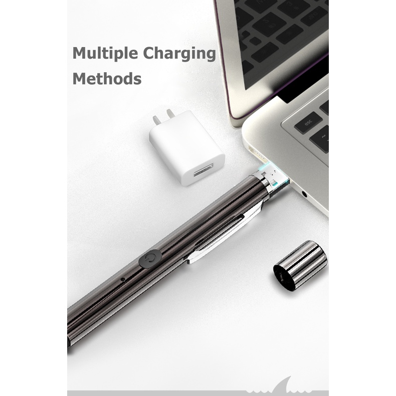 SmilingShark LS-307B Bút laser Green Màu xanh lá cây USB di động có thể sạc lại mèo chơi dạy con trỏ pointer pen