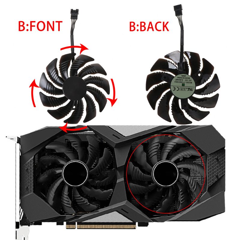 Áo Thun In Chữ IOR Tor Thời Trang Cá Tính129215Quạt Làm Mát 85mm Cho Gigabyte Geforce GTX 1050 1050TI 1060 1070