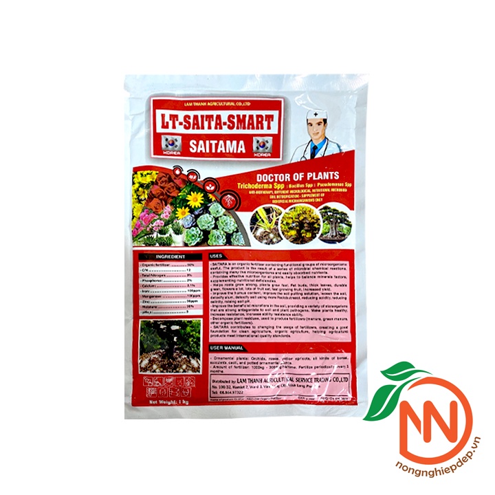 SAITAMA  Đỏ 1kg - Phân Bón Hữu Cơ Vi Sinh