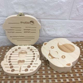 Hộp đựng răng sữa cho bé bằng gỗ