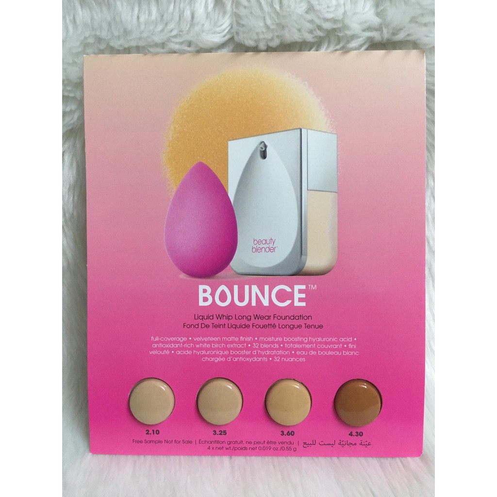 1 Set Dùng Thử KEM NỀN BEAUTY BLENDER BOUNCE LIQUID WHIP LONG WEAR FOUNDATION