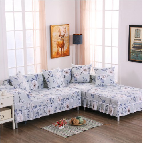 Khăn trải bàn đẹp Landecor họa tiết bông hoa trắng tinh tế - TB376