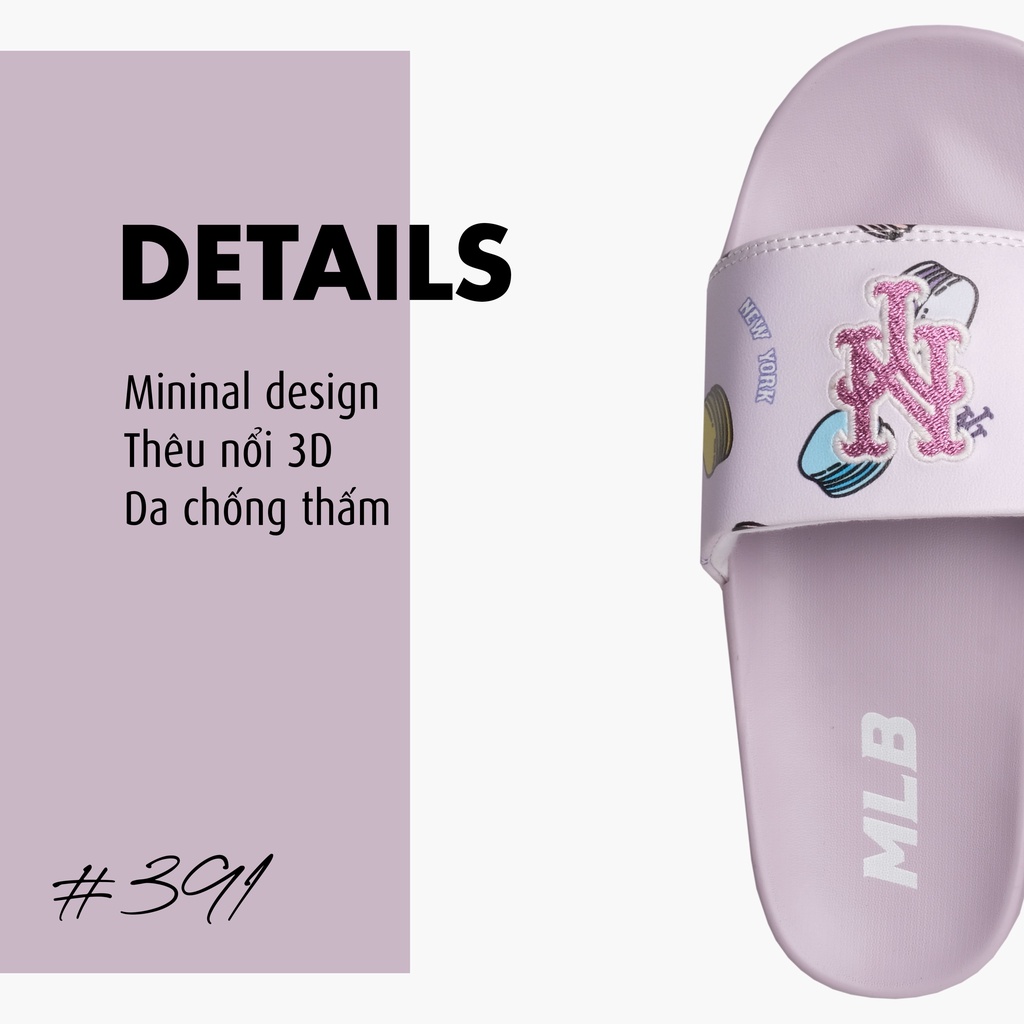 Dép quai ngang cao cấp MLB Macaron