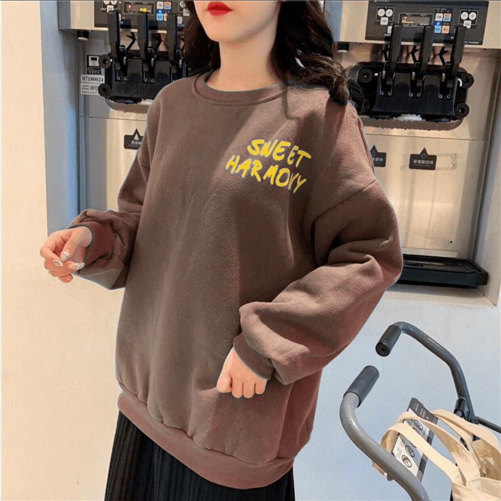 Áo hoodies cổ tròn phong cách hàn -trung , siêu tôn dáng , teen cho các bạn THỜI TRANG KOKO MI