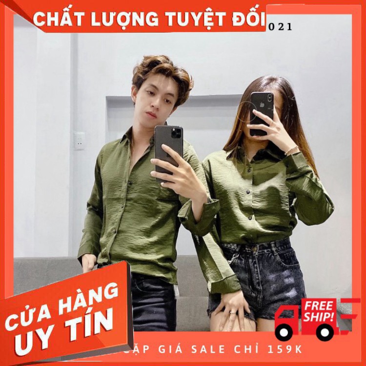 sale Áo Sơ Mi ADOKA STORE Đôi Nam Nữ Chất Đũi Chuyên Cặp Đôi Couple Nhiều Màu - D1