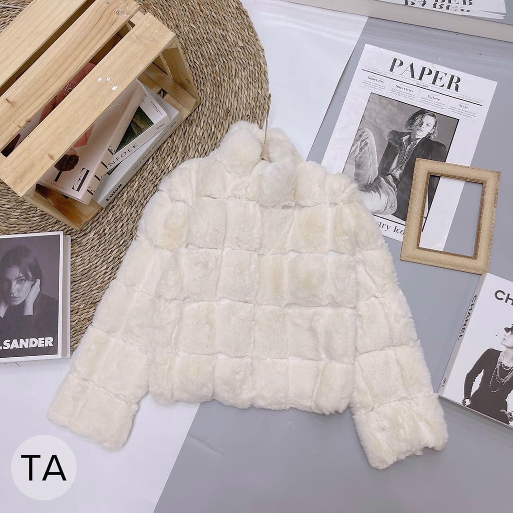 Áo khoác lông nữ, áo khoác lông kẻ ô mặc sang lớp lông siêu ấm mẫu mới nhất năm nay hàng cao cấp quảng châu Oanh Shop | BigBuy360 - bigbuy360.vn