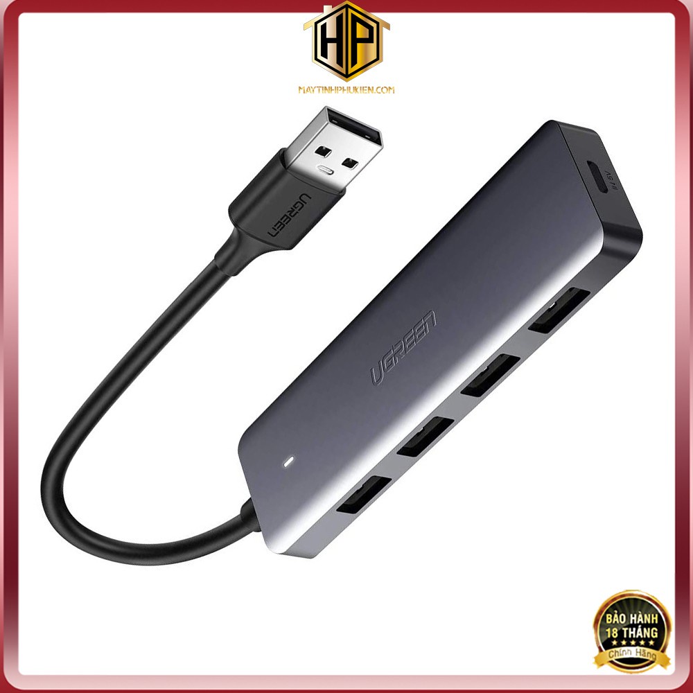 UGREEN 50985 -Hub USB 3.0 ra 4 cổng có nguồn phụ chính hãng