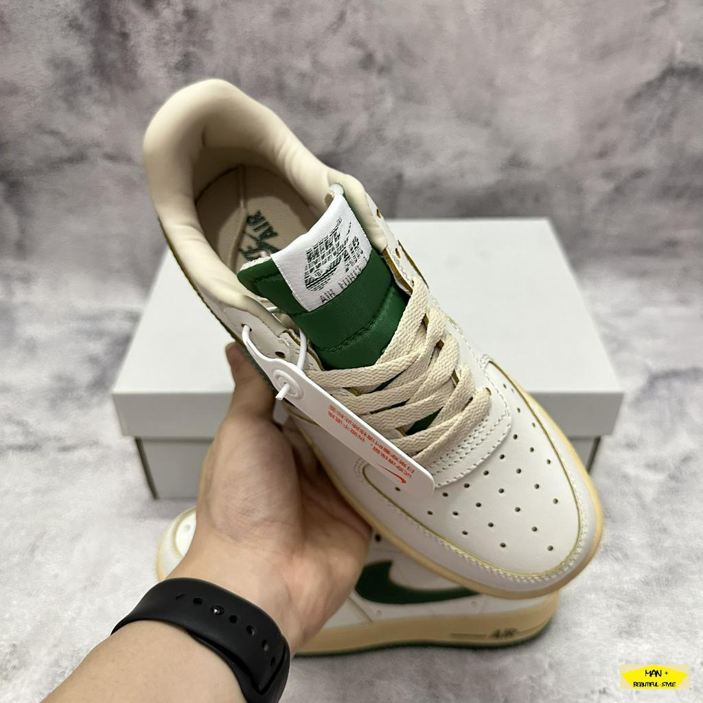 Giày Air Force 1 Low Vintage Gorge Green trắng kem, giày AF1 trắng vệt xanh mẫu mới 2023 dành cho nam nữ