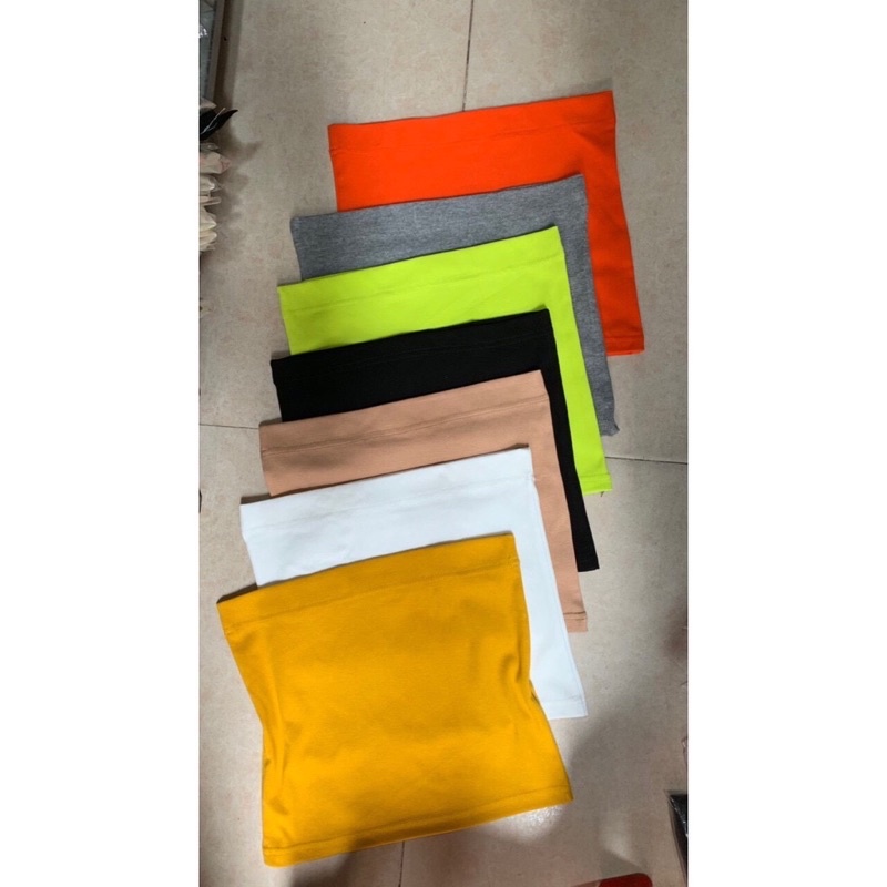 Rẻ vô địch Set Bộ Quần tầng caro đính nơ Kèm Áo Ống Trơn alohashop91