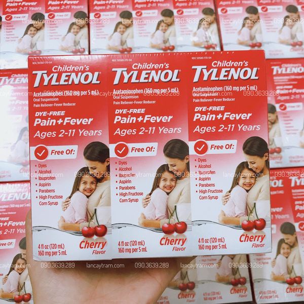 SIRO GIẢM ĐAU VÀ HẠ SỐT DÀNH CHO TRẺ EM, VỊ CHERRY CHILDREN'S TYLENOL PAIN RELIEVER + FEVER, 120ML [CHINH HANG]