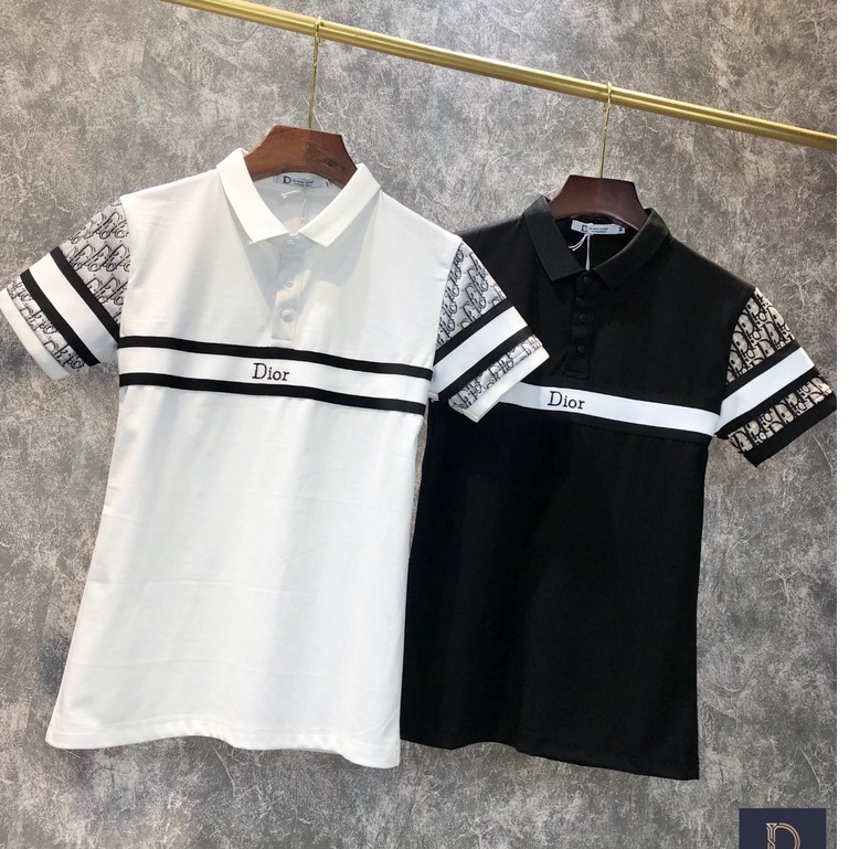 Áo phông cổ bẻ , áo polo DIOR họa tiết nhẹ trẻ chung