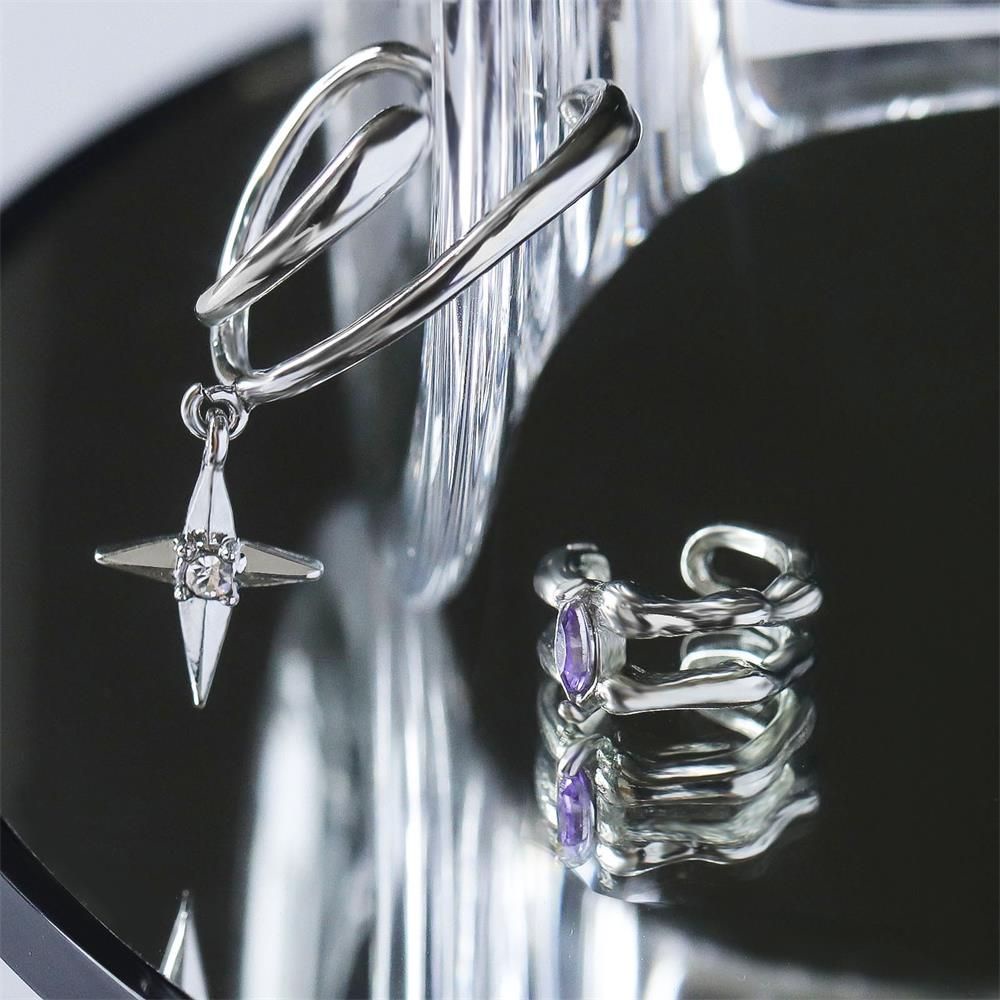 Khuyên Kẹp Vành Tai Bằng Hợp Kim Không Cần Xỏ Lỗ Thời Trang Cho Nam Và Nữ