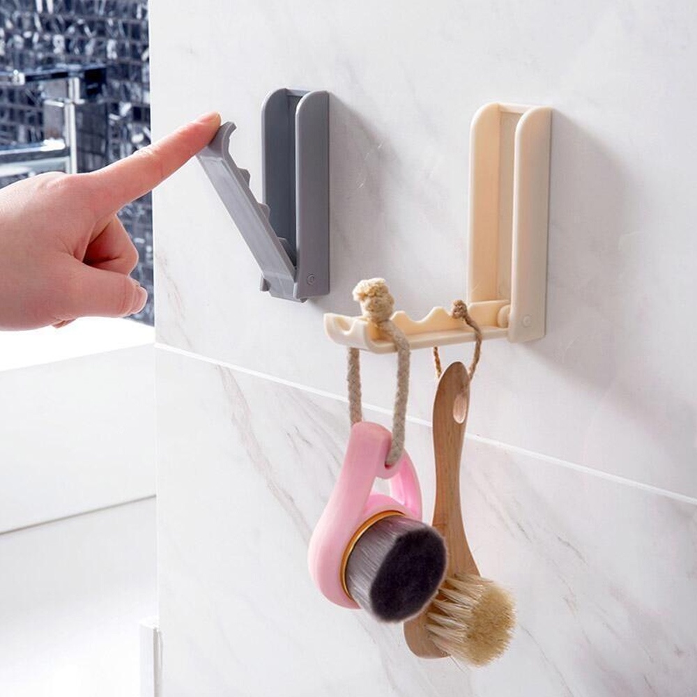 Móc Treo Đồ Dán Tường Không Cần Đục Lỗ Đa Năng Có Thể Gập Lại