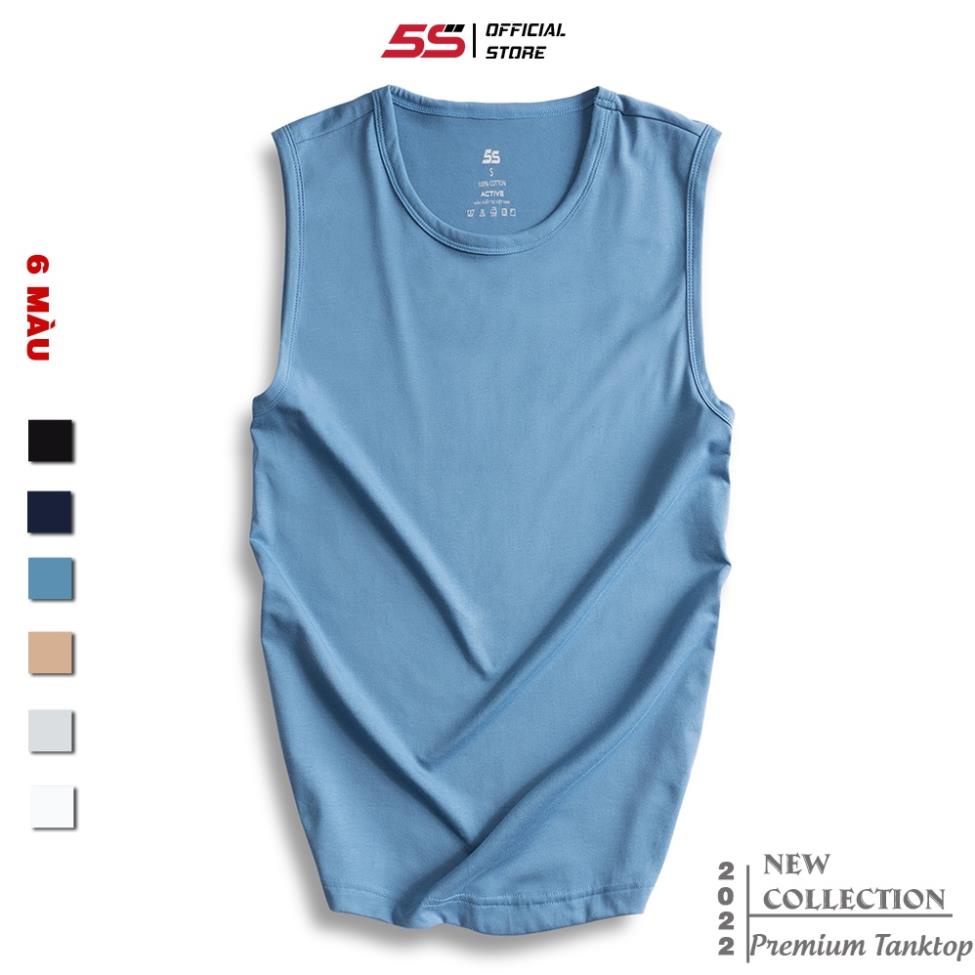 Áo Sát Nách Nam Cotton 5S (6 màu), Kiểu Dáng Thể Thao, Siêu Mát, Thấm Hút Mồ Hôi, Co Giãn Tốt (ATT22099) 🥇