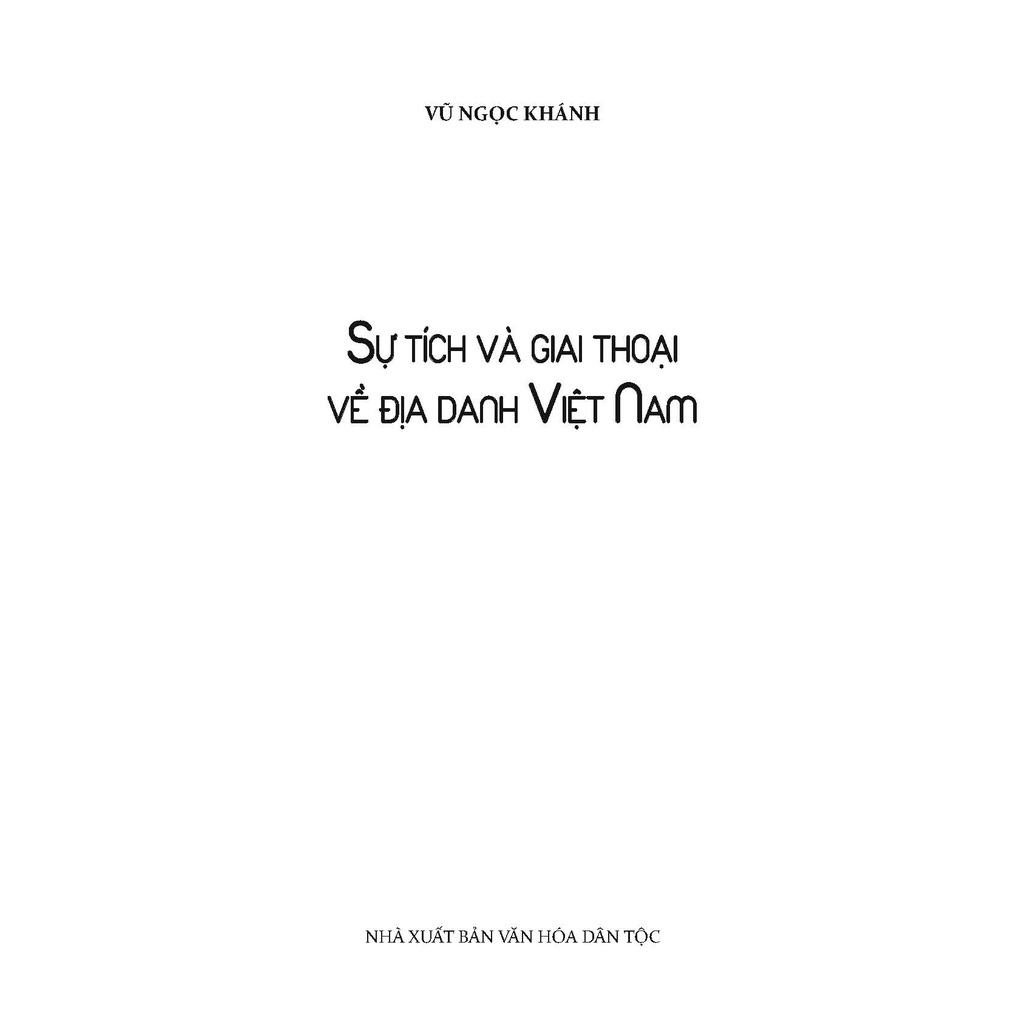 Sách - Sự Tích Và Giai Thoại Về Địa Danh Việt Nam