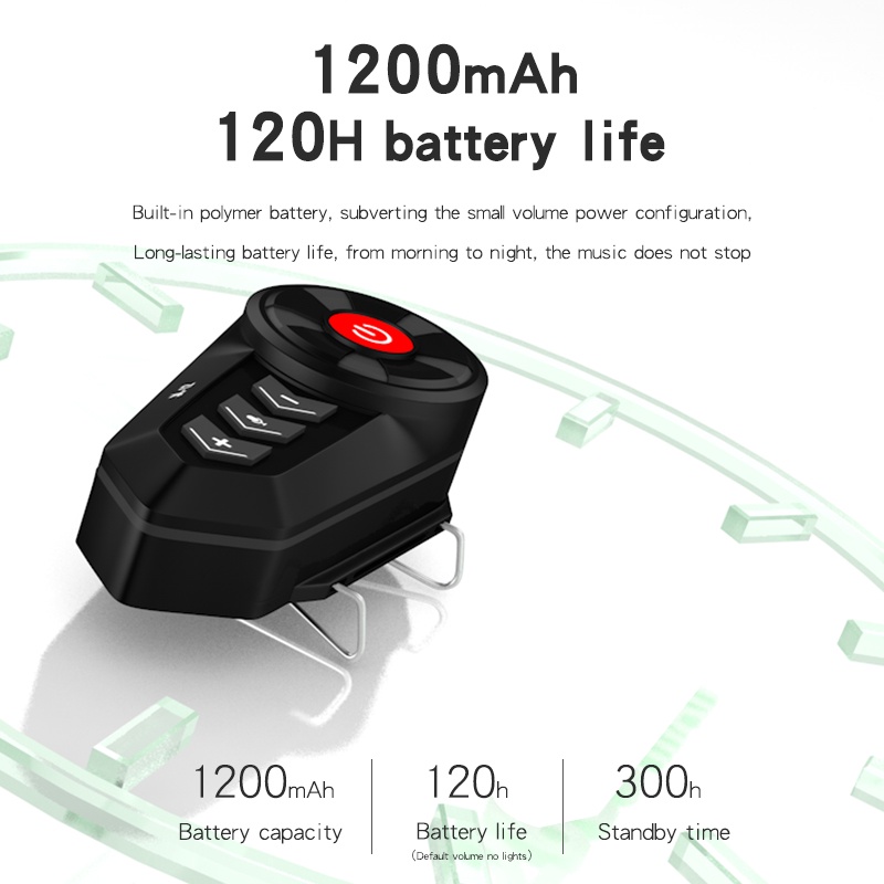 Tai Nghe Chụp Tai X-12 Bluetooth 5.0 1200mAh Không Dây Thoáng Khí Chống Thấm Nước Gắn Mũ Bảo Hiểm