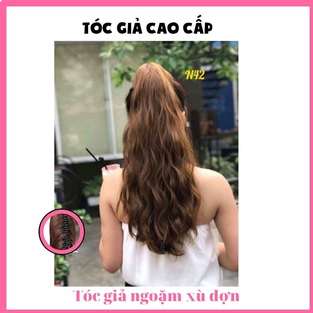 Tóc giả ngoặm đuôi ❤️FREESHIP❤️ Tóc ngoặm xù - ảnh thật , Mã n42