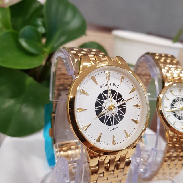 Đồng hồ nam Baishun dây kim loại màu vàng cao cấp Tony Watch 68