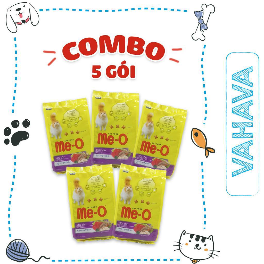 COMBO 5 gói thức ăn cho mèo lớn me-o cá ngừ 350g - hạt cho mèo meo - VAHAVA