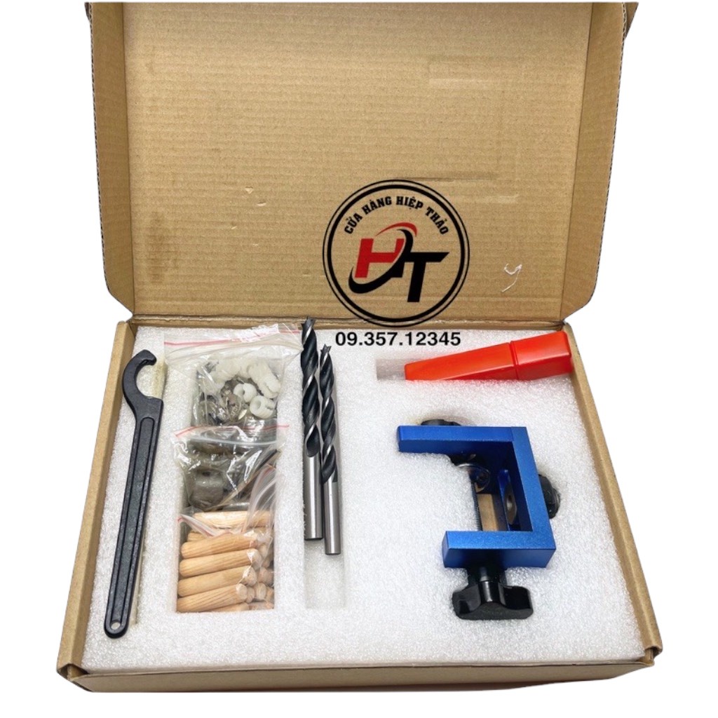 Bộ cữ khoan ốc cam cử khoan liên kết chốt gỗ 08350 bản rút gọn BCKOC-RG-08350