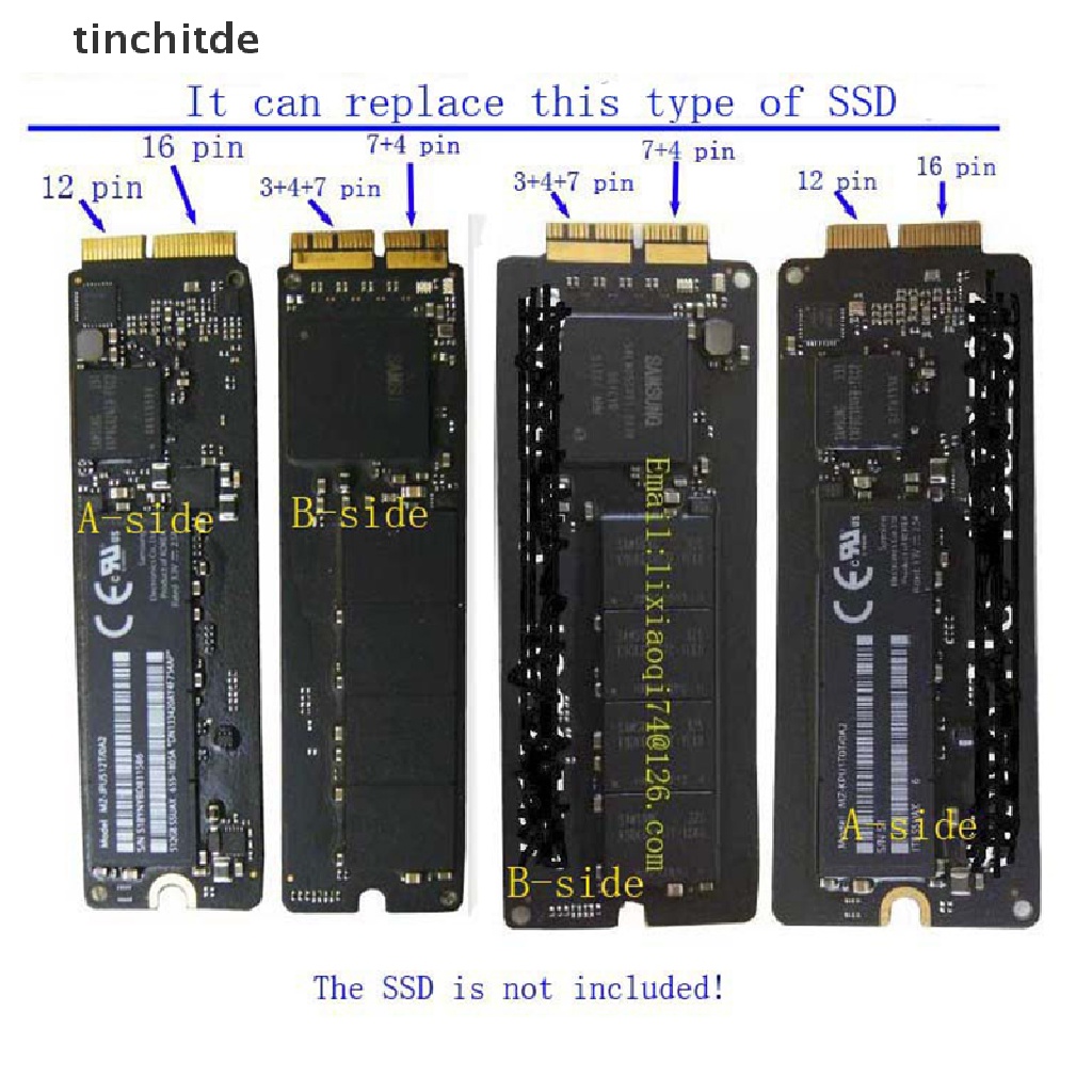 Bộ Chuyển Đổi M.2 NGFF AHCI NVMe SSD 12 + 16Pin Cho MacBook 2013-2017