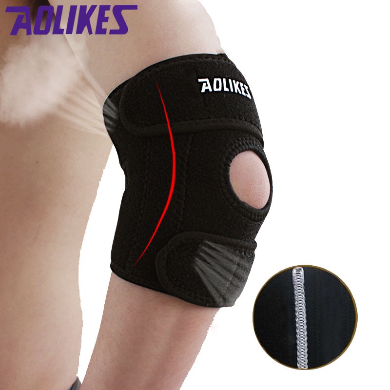 Bộ 2 đai bảo vệ khuỷu tay AOLIKES A-7946 hỗ trợ an toàn khi chơi thể thao spring sport elbow support protector