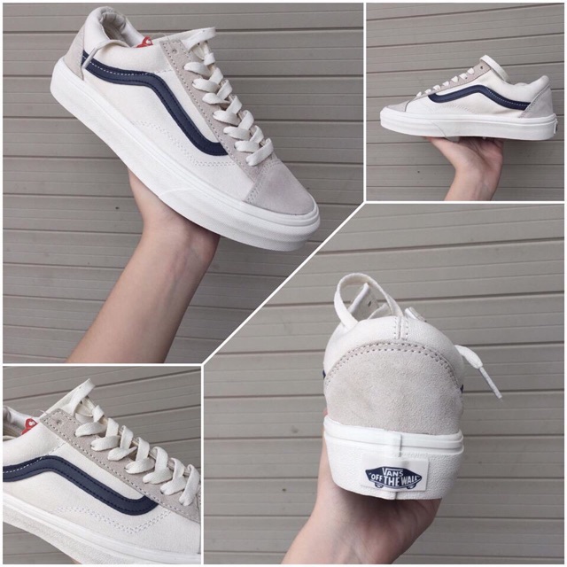 | Xả Xả| HOT Giầy thể thao VANS style old skool trắng vạch đen 2020 | Uy Tín |