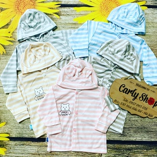 Áo khoác mỏng chất cotton có mũ cho bé