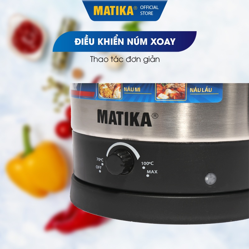 Ca Nấu Siêu Tốc Đa Năng MATIKA 1.6L Chất Liệu Inox 304 MTK1612