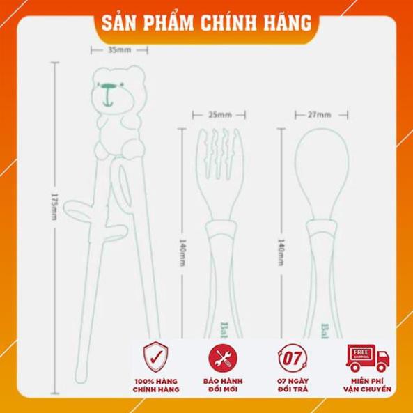 Bộ Thìa Nĩa Đũa Hình Gấu dễ thương cho bé tập ăn dặm