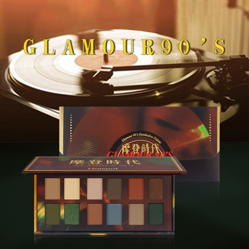 [Hàng mới về] Bảng phấn mắt 12 màu trang điểm kháng nước lâu trôi và chống nhòe phong cách Retro hiện đại