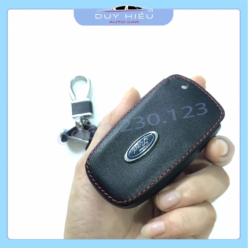 [ ẢNH THẬT] Bao Da Chìa Khóa Ô TÔ FORD RANGER WT 2021 EVEREST ECOSPORT Da Bò Thật Siêu Bền