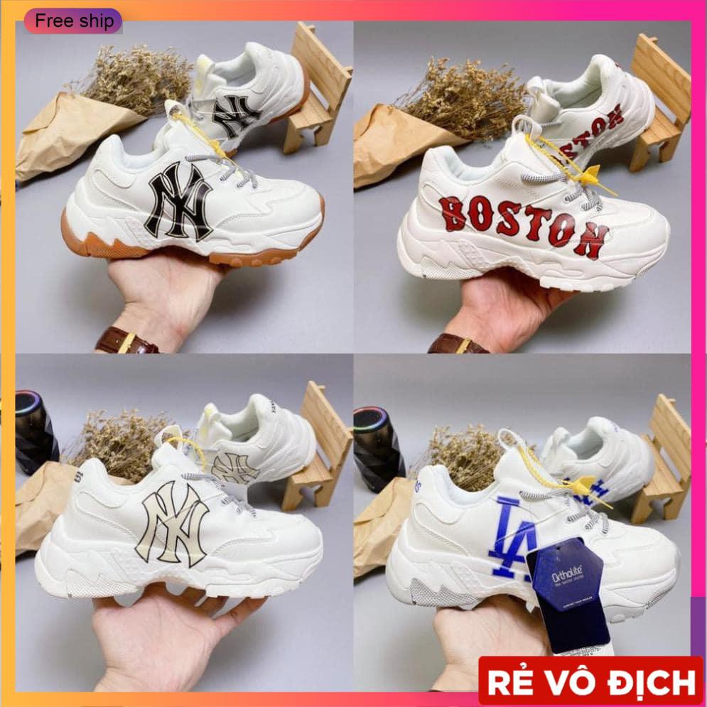 [ Xả Kho ] Giày boston nữ MLB ny các màu bản chuẩn hàng cao cấp đủ size 36-43 nâng đế 4cm êm chân dễ phối đồ.1