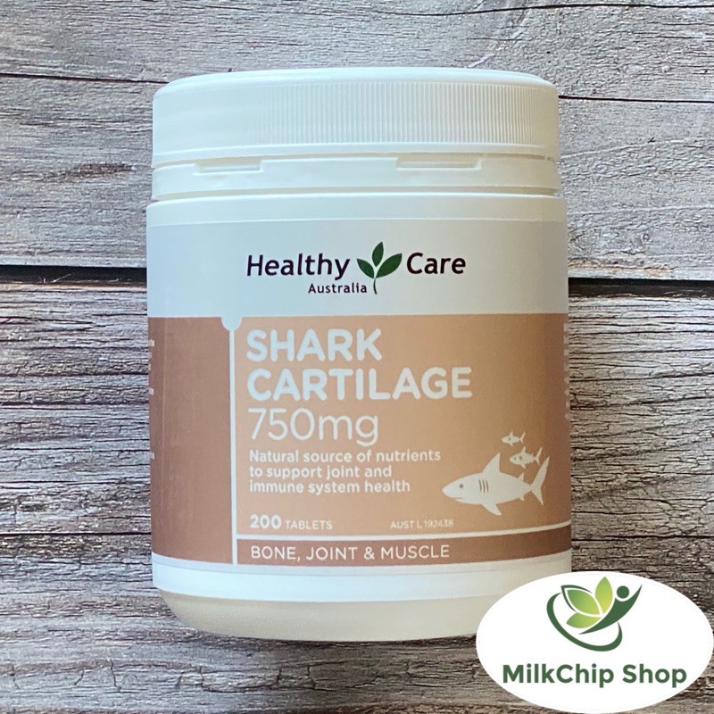 Bổ xương khớp Healthy Care Shark Cartilage 750mg Vi sụn cá mập Úc TP17