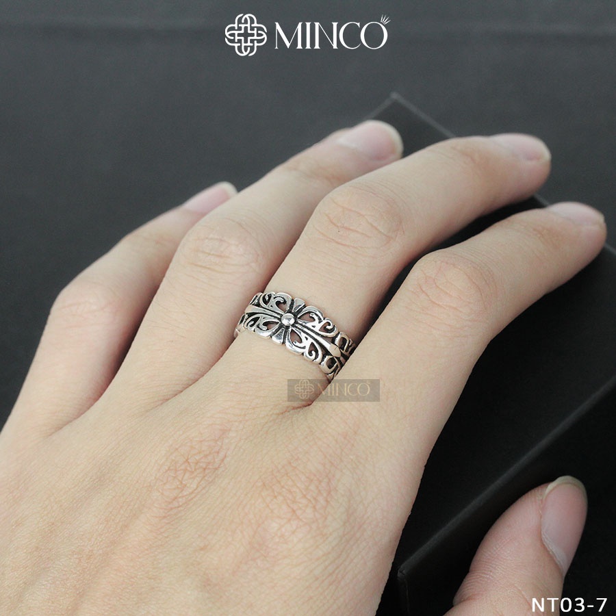 Nhẫn Chrome Heart Vintage Nam nữ Minco Accessories Chrome Heart phong cách Unisex phụ kiện thời trang NT03-7