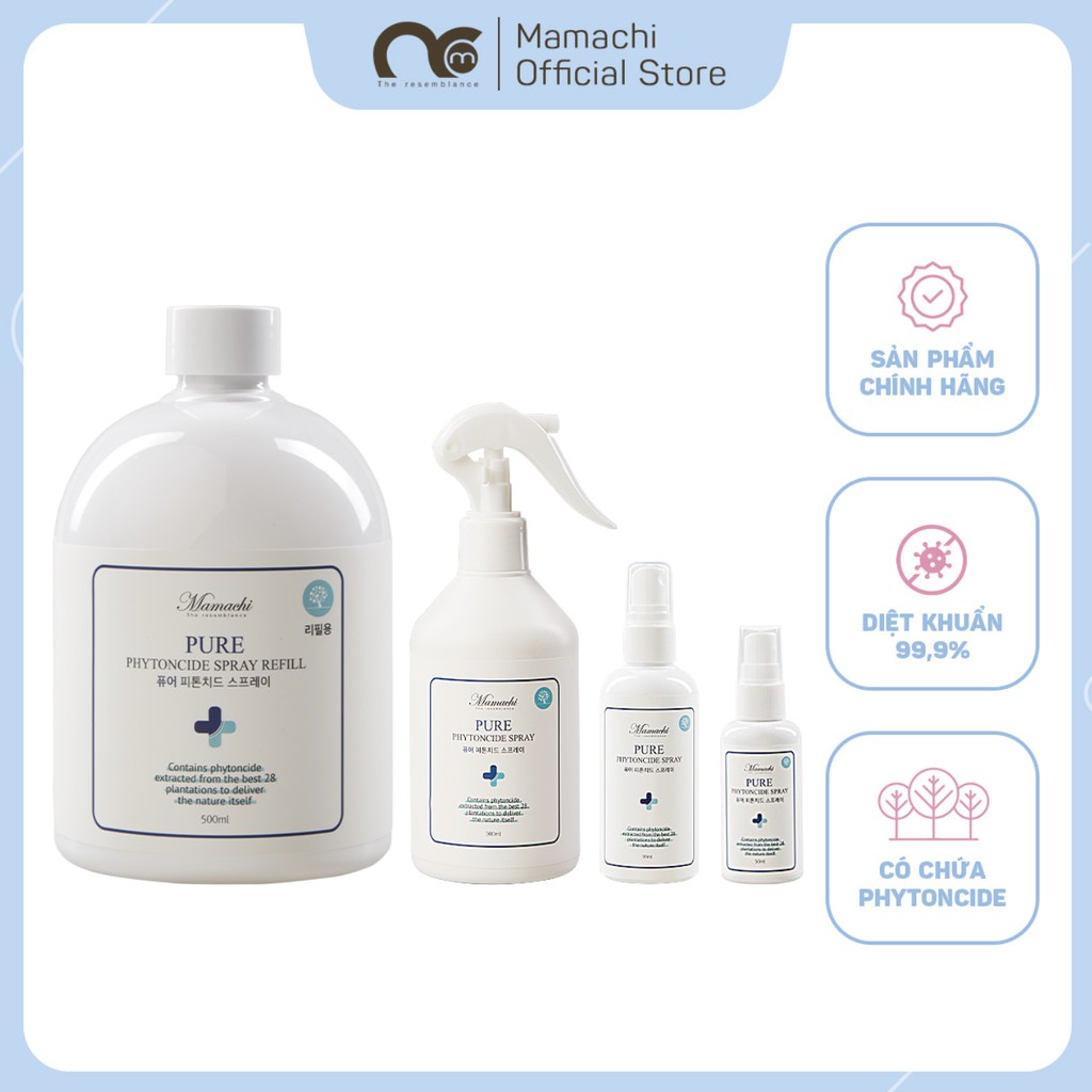 Xịt khuẩn  Phytoncide nguyên chất Mamachi thanh lọc & làm sạch không khí, đồ dùng
