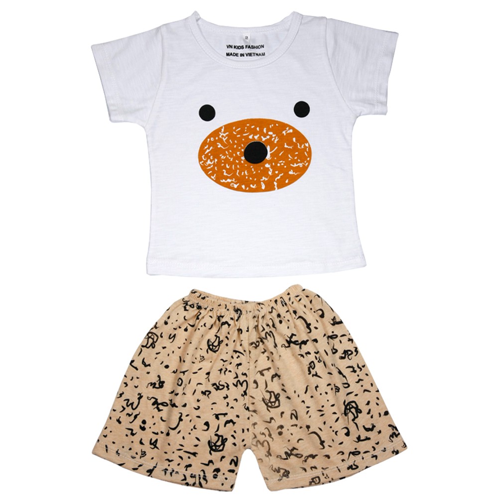 Combo gồm 3 Bộ quần áo mùa hè cho bé trai chất cotton đẹp, in hình ngộ nghĩnh cho bé từ 7-16kg