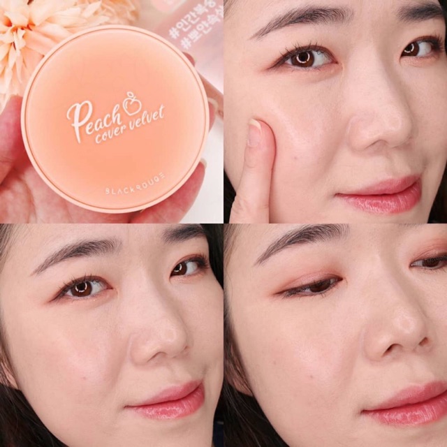 Phấn Nước Black Rouge Peach Cover Velvet Cushion